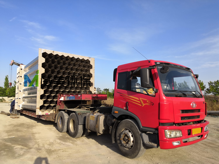 不銹鋼電除霧器陽(yáng)極系統(tǒng)開(kāi)始吊裝