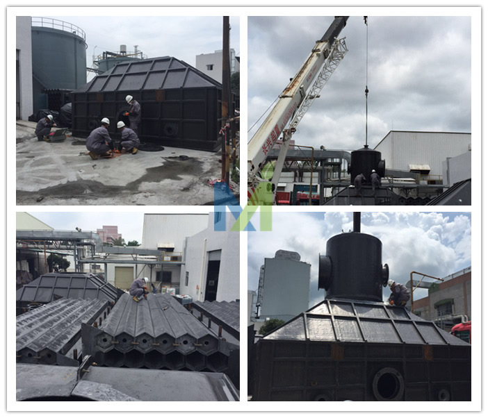 Installation site of wet electrostatic precipitator (WESP) in Guangzhou