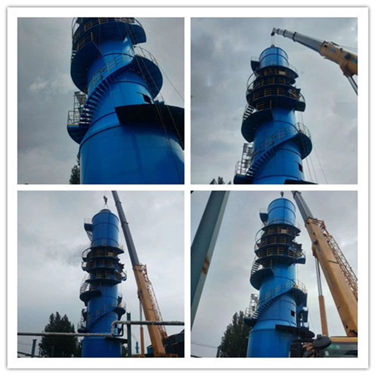 The desulfurization tower manufactured by Hebei Weimei Environmental Protection for a brick factory in Shandong